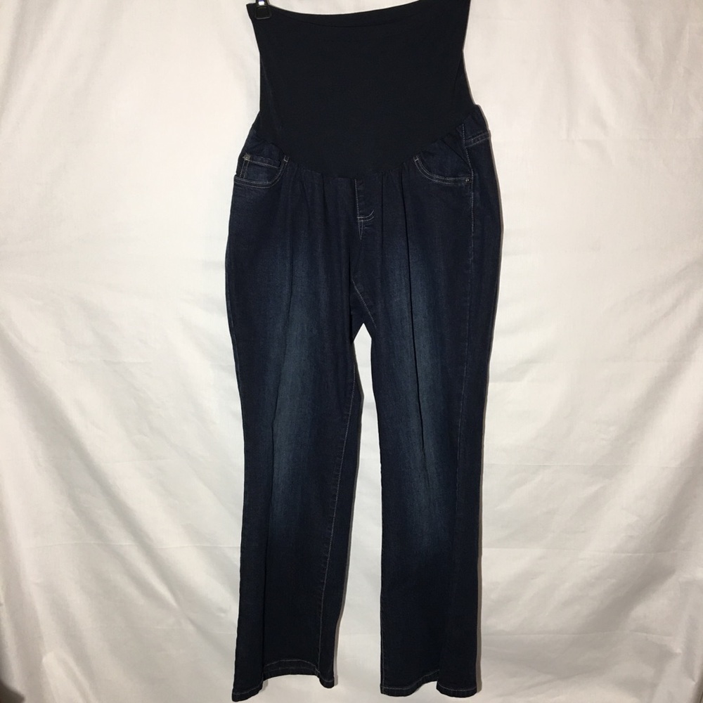 Indigo Blue full panel maternity Plus Jeans
